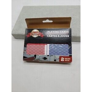 2 Decks of Playing Cards Standard Face, 1 Red & 1 Blue, New & Sealed